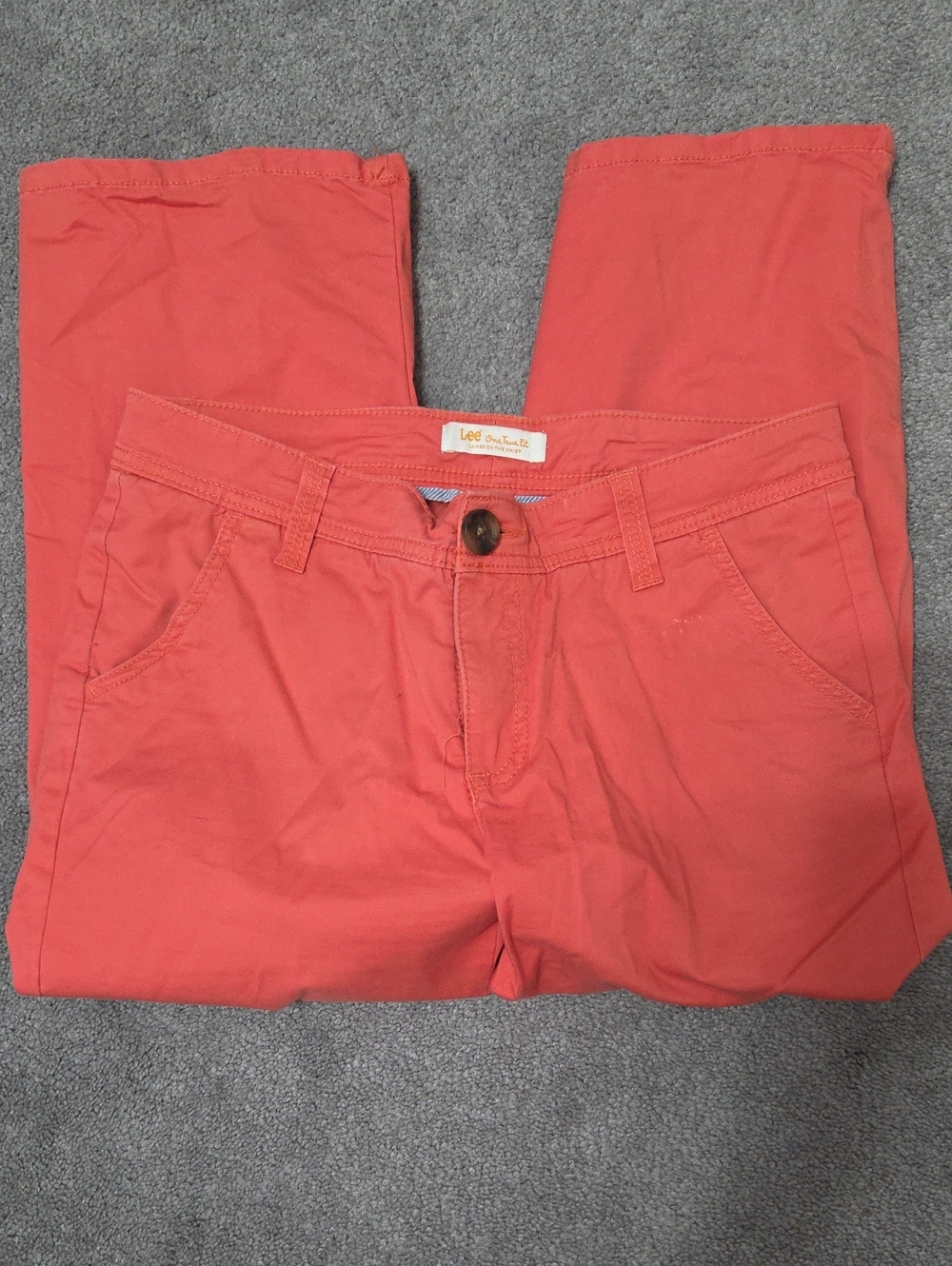 Lee Women’s Coral-Red Chino Pants